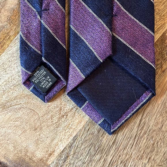 RALPH LAUREN Mens SLIM tie Graphic Stripe Print Purple & Blue Career fun $89 NEW - Picture 16 of 16